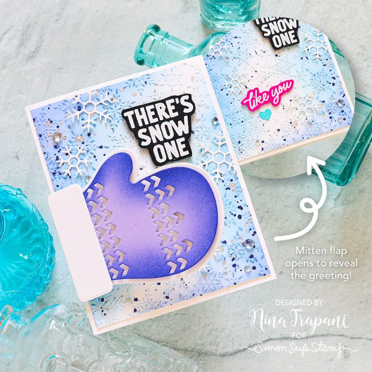 Simon Says Stamp Embossing Folder Cheery Snowflakes sf370 Friend Card | color-code:ALT03