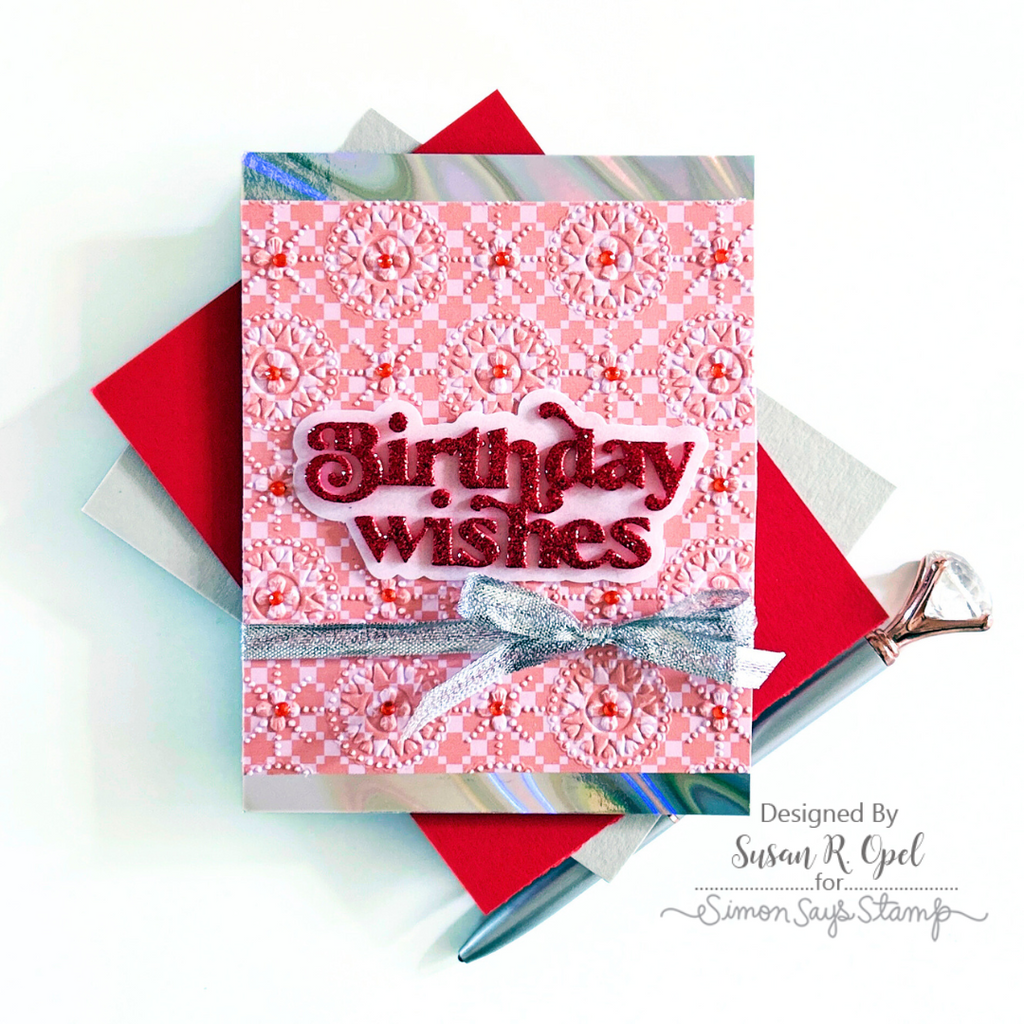 Simon Says Stamp Embossing Folder Winslow Medallions sf375 Birthday Card | color-code:ALT01