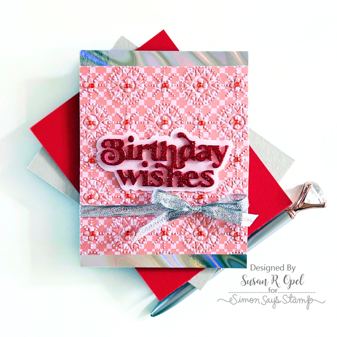 Simon Says Stamp Embossing Folder Winslow Medallions sf375 Birthday Card | color-code:ALT01