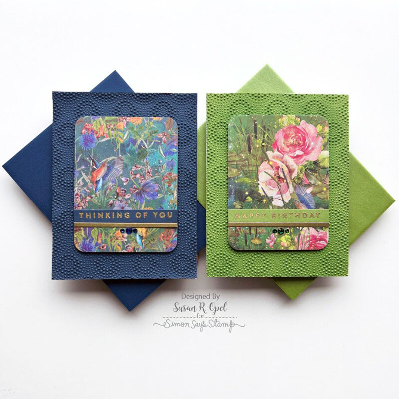 Simon Says Stamp Embossing Folder Dibble Tile sf319 Splendor Elegant Cards