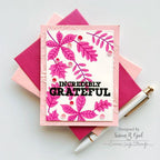Simon Says Stamp Embossing Folder Wistful Leaves sf333 Grateful Card