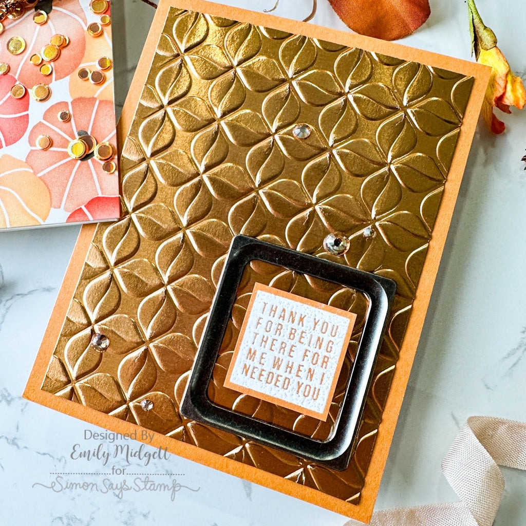 Simon Says Stamp Embossing Folder Modern Loop sf541 Thank You Card Friend Card | color-code:ALT06