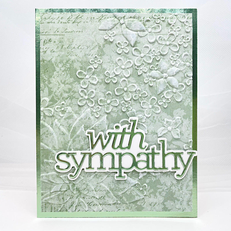 Simon Says Stamp Embossing Folder Drifting Flowers sf479 Sympathy Card