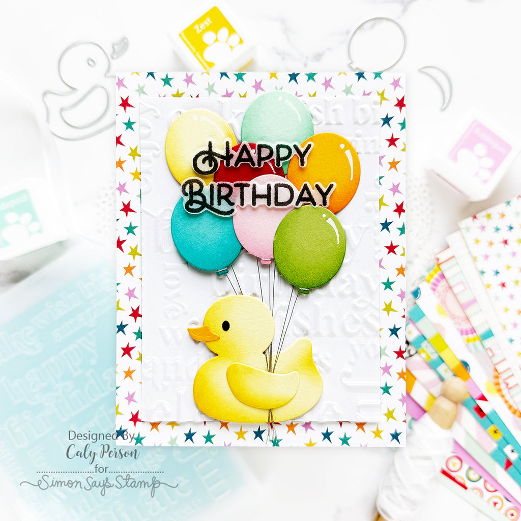 Simon Says Stamp Embossing Folder Birthday Sentiments sf528 Birthday Card | color-code:ALT06