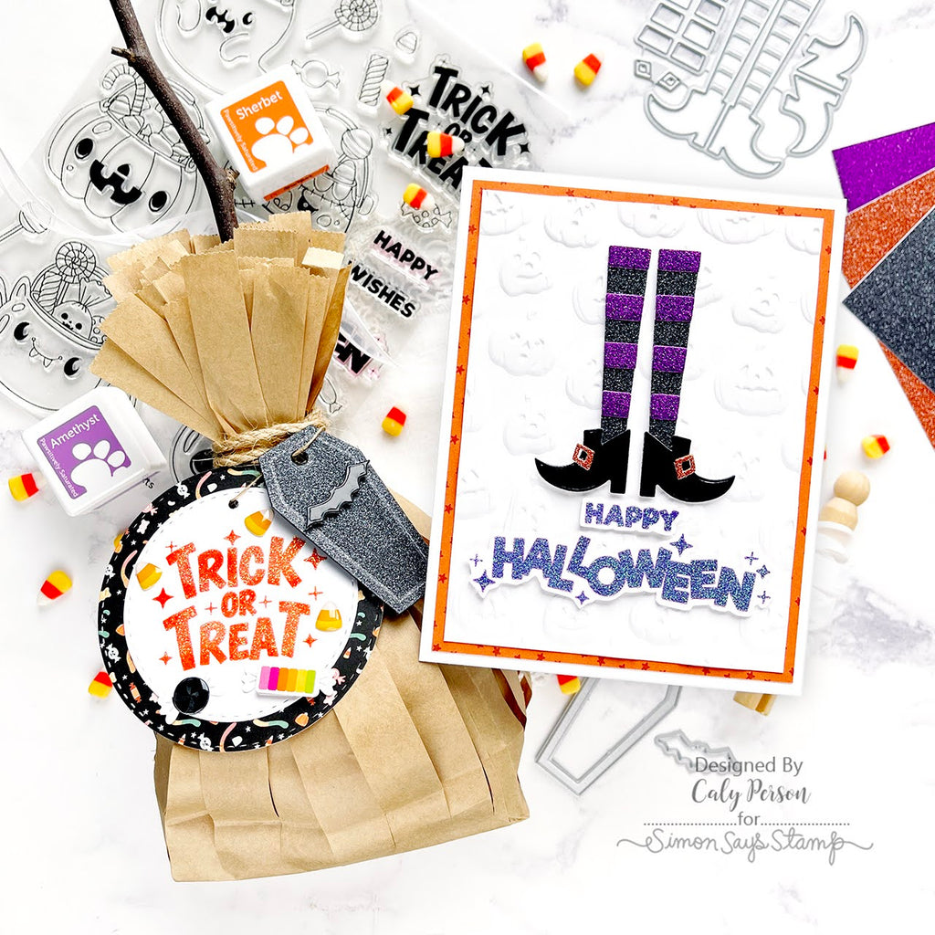 Simon Says Stamp Embossing Folder and Cutting Dies Glowing Jack O Lanterns sfd429 | color-code:ALT05