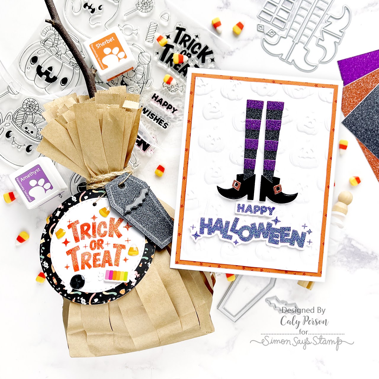 Simon Says Stamp Embossing Folder and Cutting Dies Glowing Jack O Lanterns sfd429 | color-code:ALT05