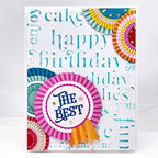 Simon Says Stamp Embossing Folder Birthday Sentiments sf528 Birthday Card