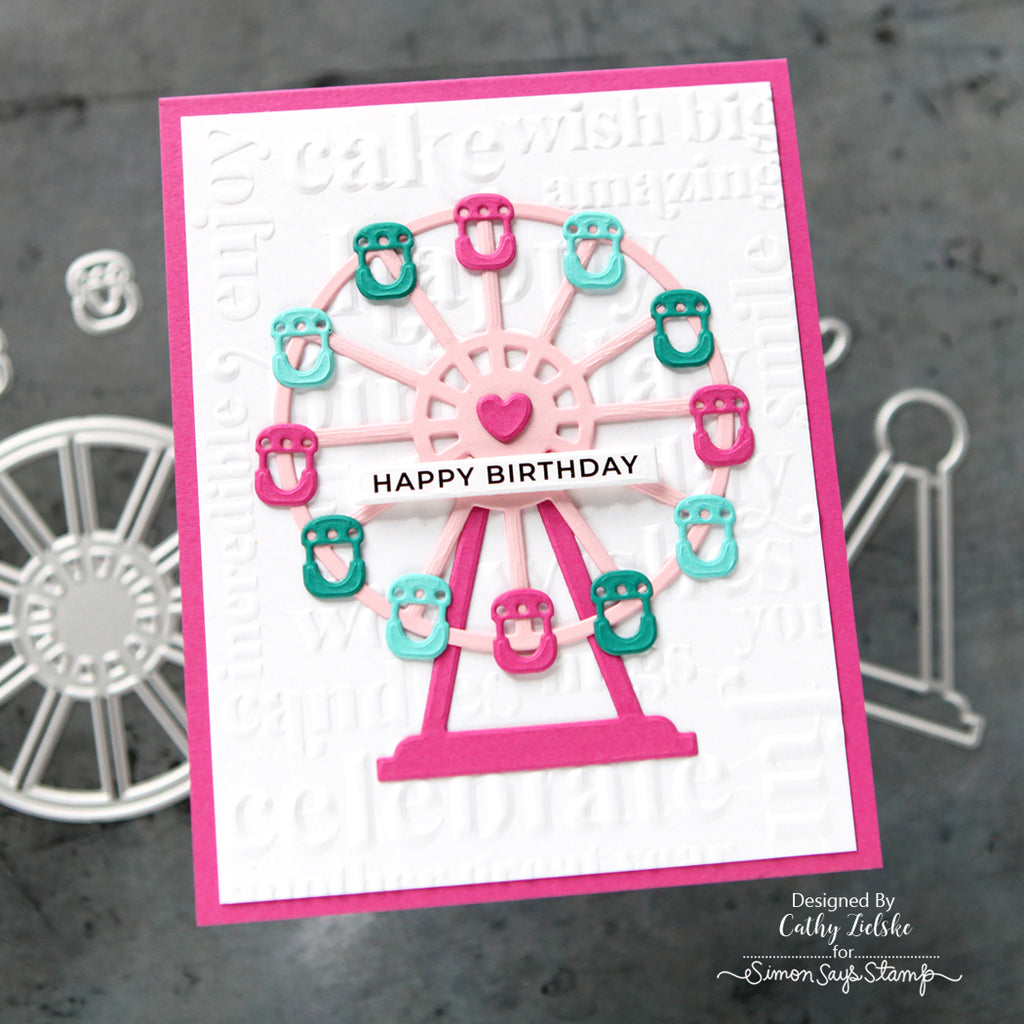 Simon Says Stamp Embossing Folder Birthday Sentiments sf528 Birthday Card | color-code:ALT07