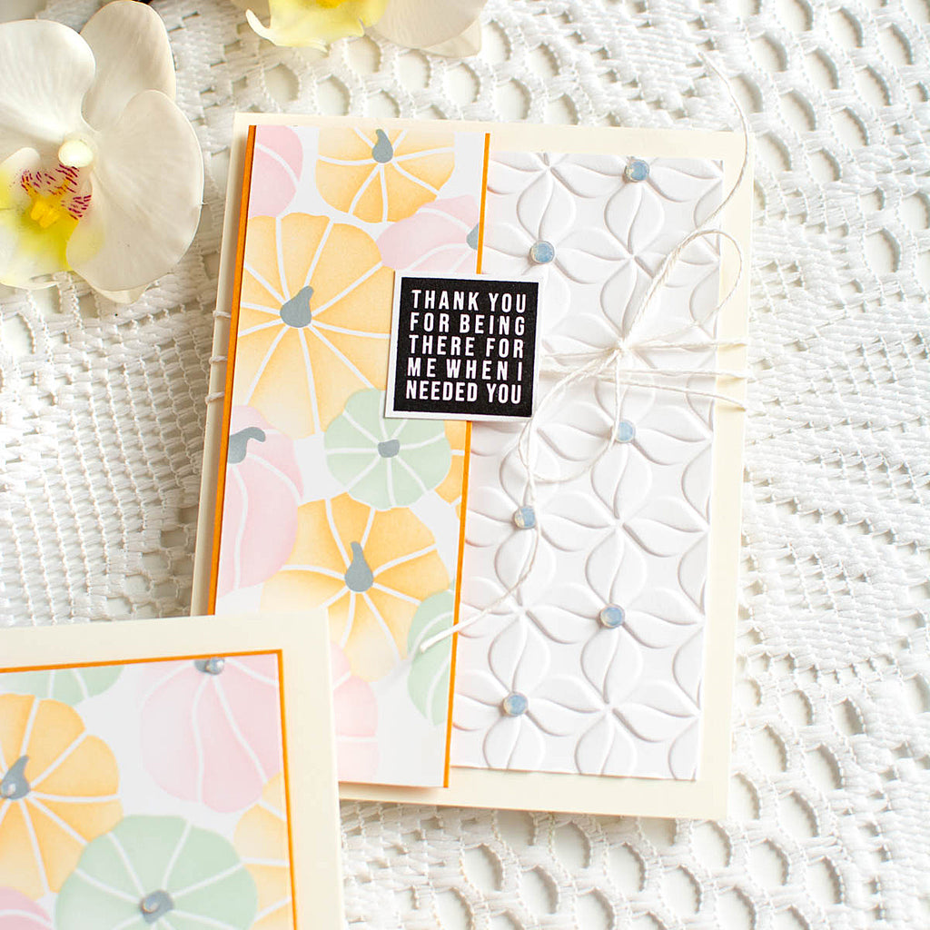 Simon Says Stamp Embossing Folder Modern Loop sf541 Friend Card | color-code:ALT07