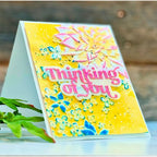 Simon Says Stamp Glitter Cardstock Bubblegum Pink 6x6 sss333 Thinking of You Card