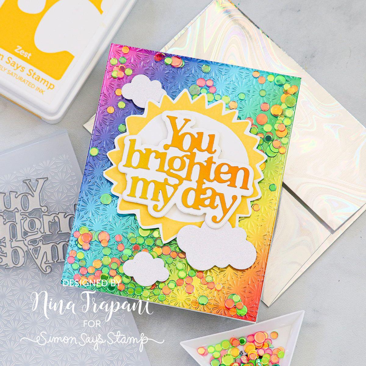 Simon Says Stamp Embossing Folder Star Lattice sf334 Sunny Card | color-code:ALT06