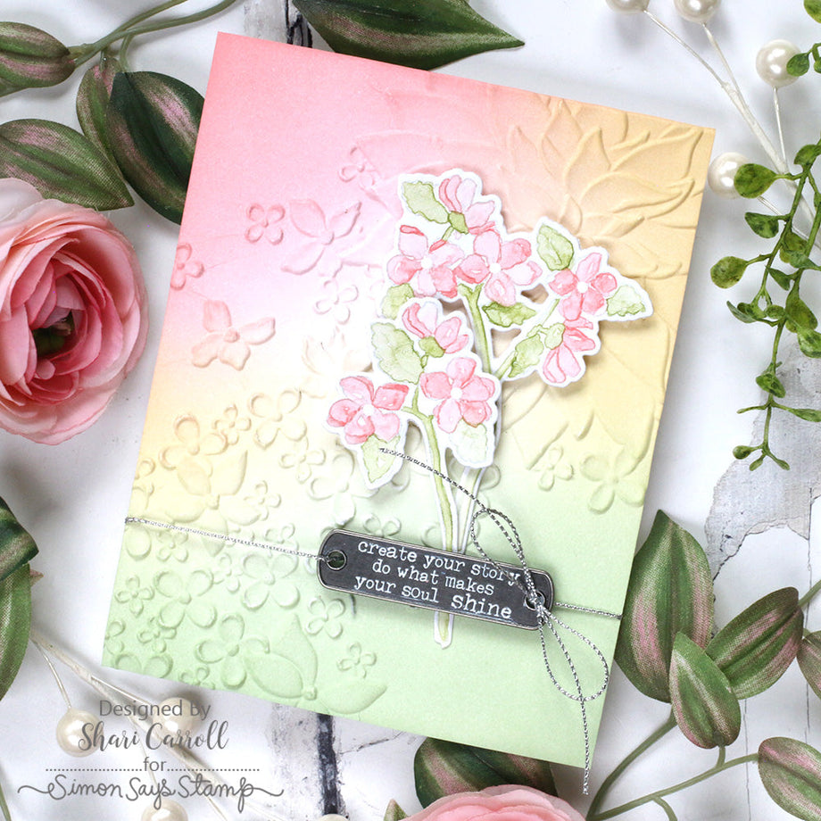 Simon Says Stamp Embossing Folder Drifting Flowers sf479