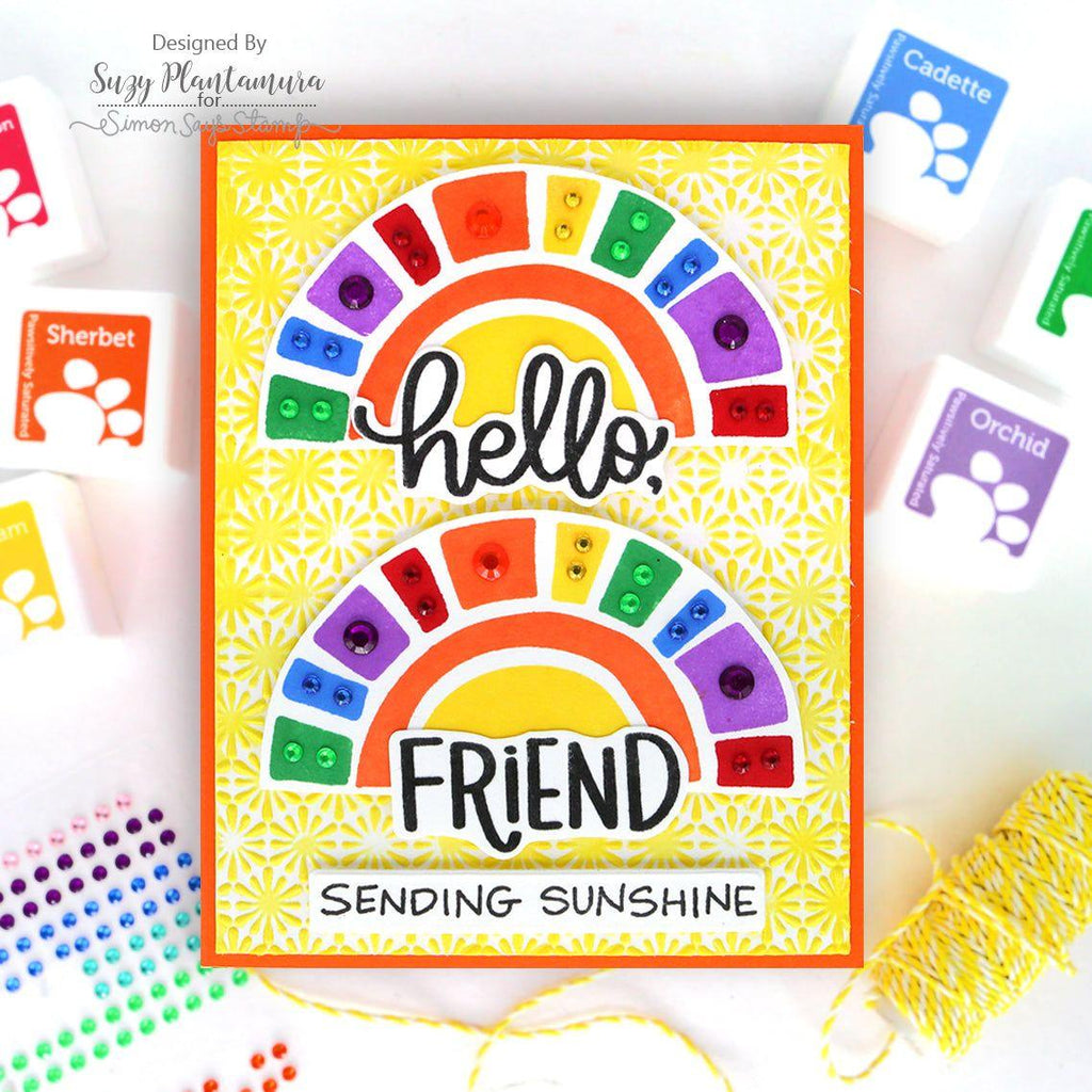 Simon Says Stamp Embossing Folder Star Lattice sf334 Sunny Card | color-code:ALT07