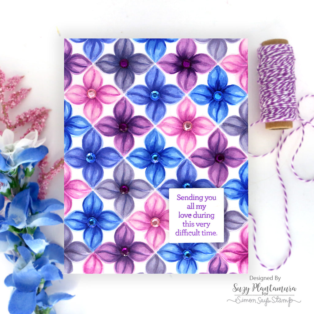 Simon Says Stamp Embossing Folder Modern Loop sf541 Sympathy Card | color-code:ALT01