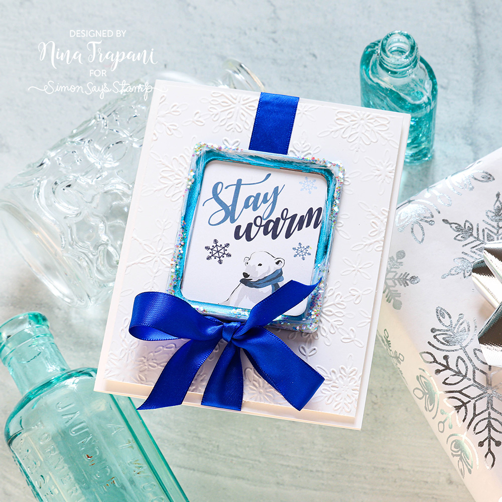 Simon Says Stamp Embossing Folder Threaded Snowflakes sf363 Holiday Card | color-code:ALT05