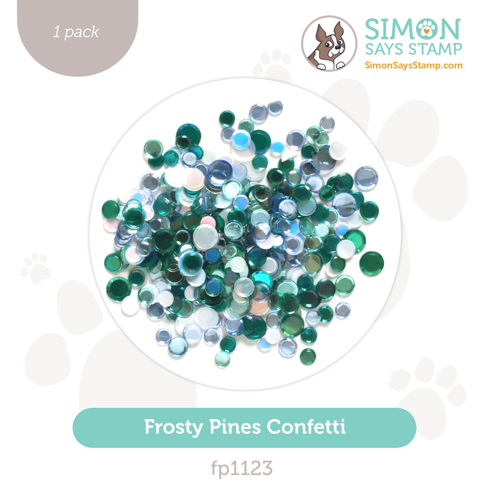 Simon Says Stamp Sequins Frosty Pines fp1123 All The Joy