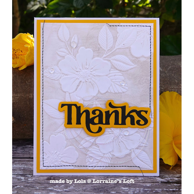 Simon Says Stamp Embossing Folder Free Falling Floral sf348 Season Of Wonder Thanks Card  | color-code:ALT01