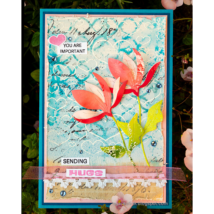 Simon Says Stamp Fresh Cut Floral Stem Die s858 Just A Note Hugs Card | color-code:ALT08