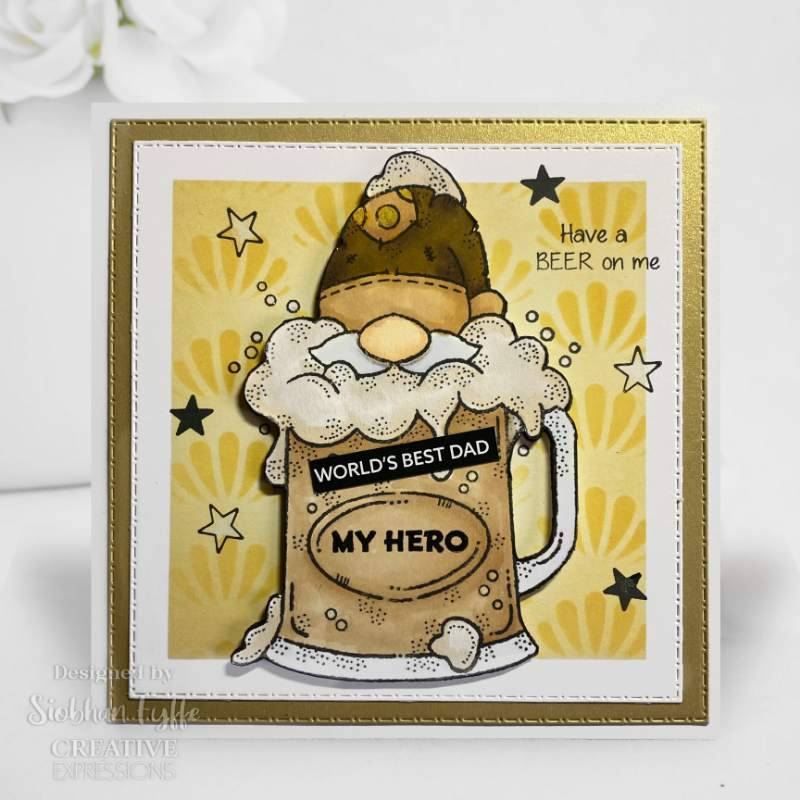 Woodware Craft Collection Beer Gnomes Clear Stamps frs998 Best dad card