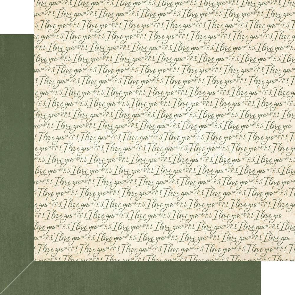 Graphic 45 P.S. I Love You 12 x 12 Patterns And Solids Paper Pad g4502642 Green