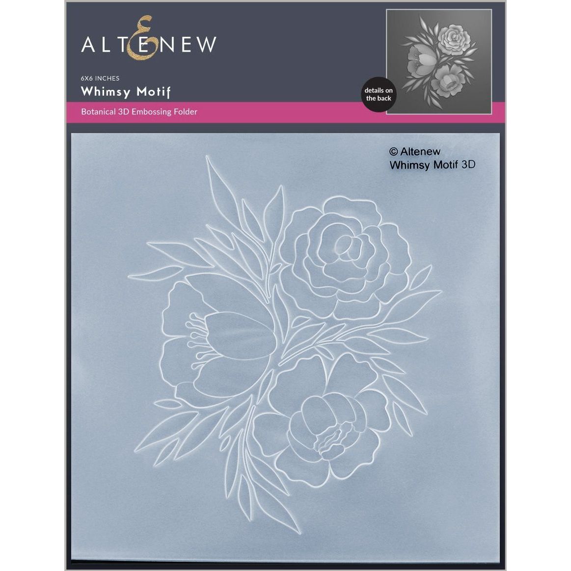 Altenew Whimsy Motif 3D Embossing Folder alt8468