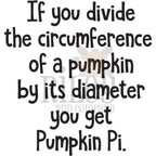 Riley And Company Funny Bones Pumpkin Pi Cling Rubber Stamp rwd-1191