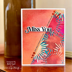 Simon Says Stamp Pawsitively Dazzling Gems Warm Tones se110 Celebrate Miss You Card | color-code:ALT03