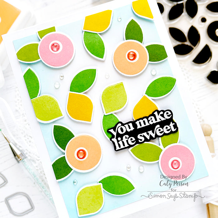 Honey Bee SHIMMER AND SHINE Enamel Stickers hbes-007 Geo Fruit Building You Make Life Sweet Card | color-code:ALT01