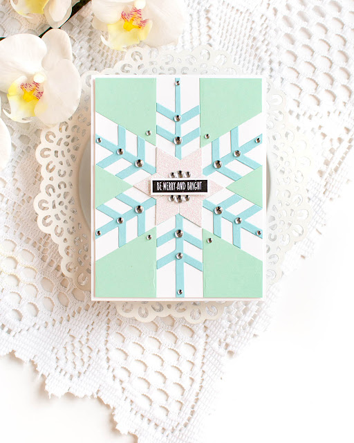 Simon Says Stamp Geometric Snowflake Plate Wafer Dies s868 Diecember Christmas Card | color-code:ALT03