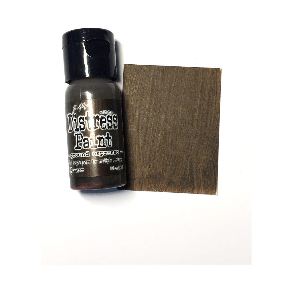 Tim Holtz Flip Top Distress Paint GROUND ESPRESSO Ranger TDF50605 Color Swatch
