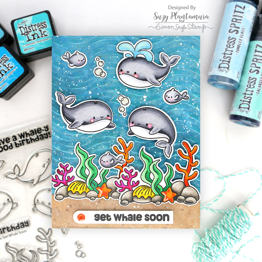 Simon Says Stamp Get Whale Soon Wafer Dies 1282sdc Rain or Shine Get Well Card | color-code:ALT02