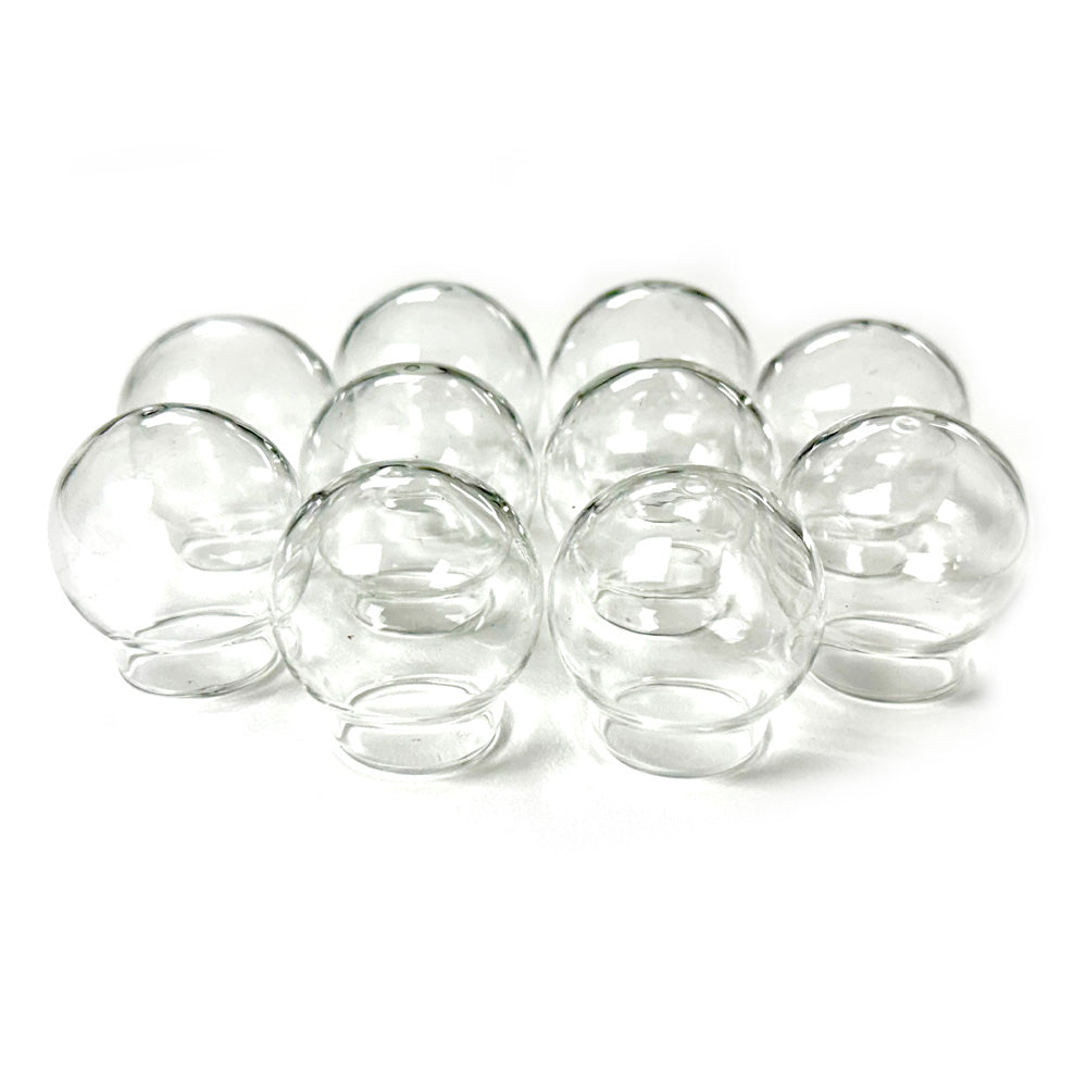 Set of 10 Mini Glass Snowglobes