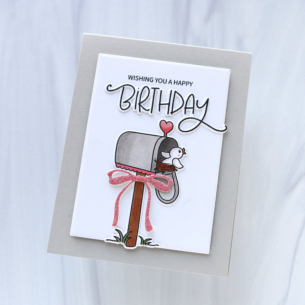 Simon Says Stamp Glitter Cardstock Bubblegum Pink 6x6 sss333 Birthday Card | color-code:ALT01