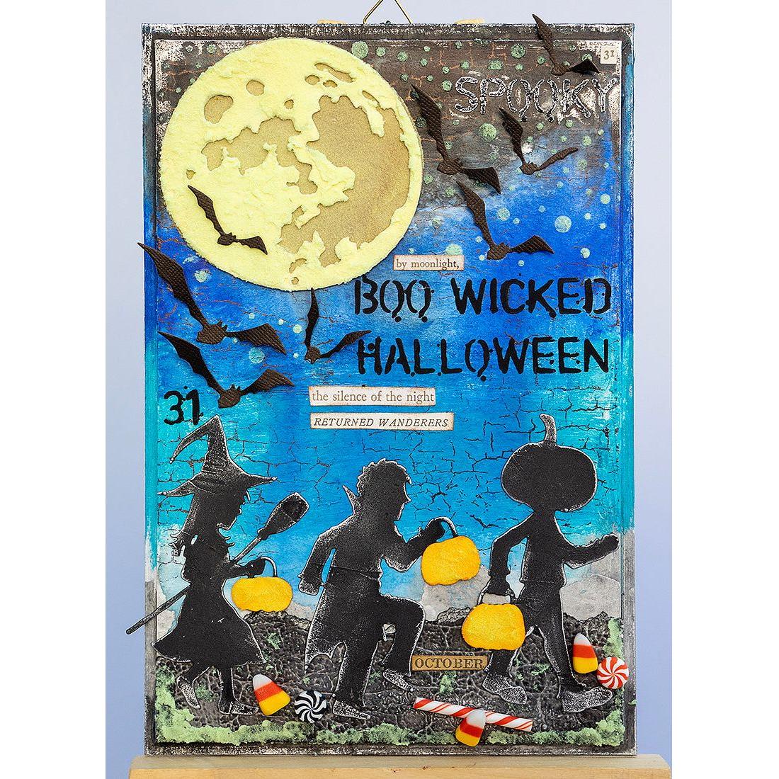 Tim Holtz Distress Halloween Texture Paste Black Opaque Ranger tshk84471 Glow-In-The-Dark Halloween Decor | color-code:ALT07