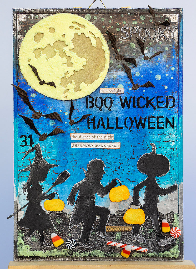 Tim Holtz Distress Ink Pad BLACK SOOT Ranger TIM19541 Glow-In-The-Dark Halloween Decor | color-code:ALT22