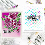 Tim Holtz Distress Oxide Ink Pad SEEDLESS PRESERVES Ranger TDO56195 Peonies and Confetti Card | color-code:ALTK993