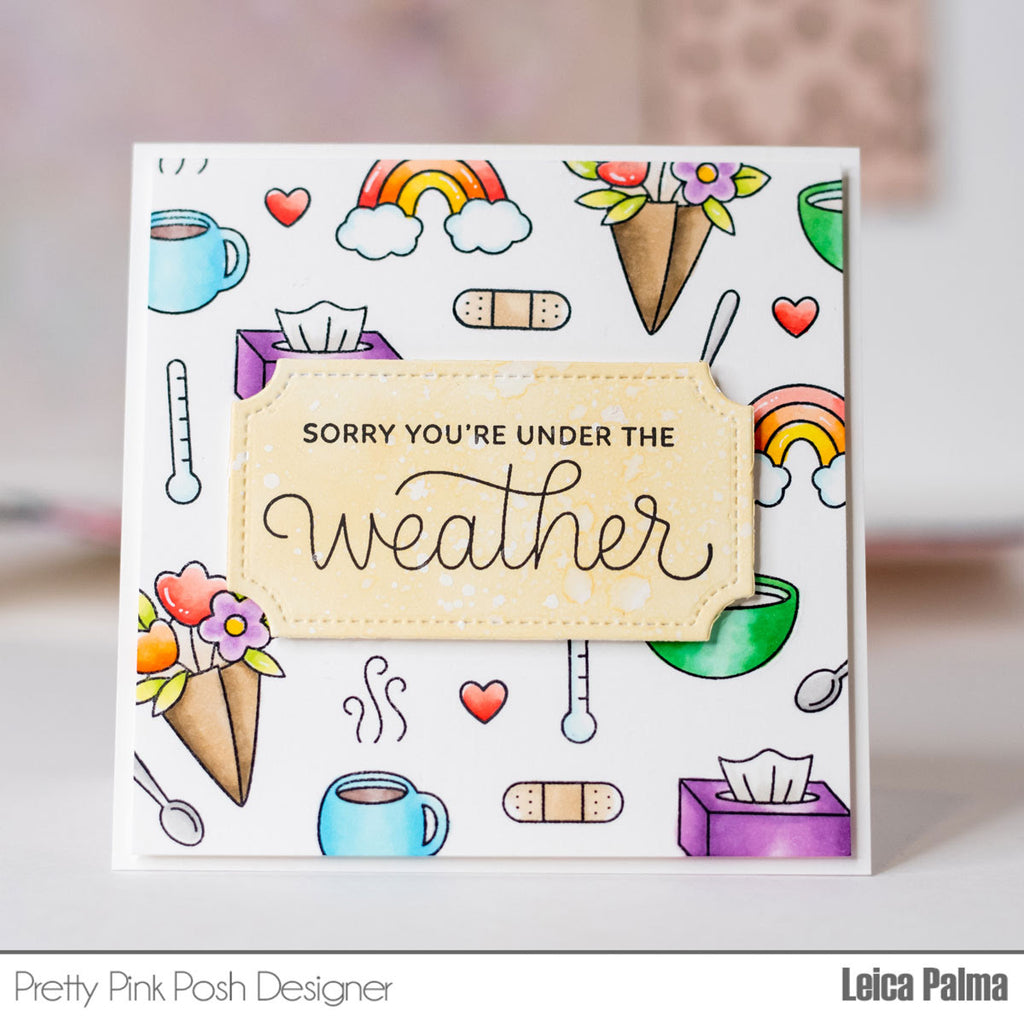 Pretty Pink Posh Get Well Soon Clear Stamps under the weather