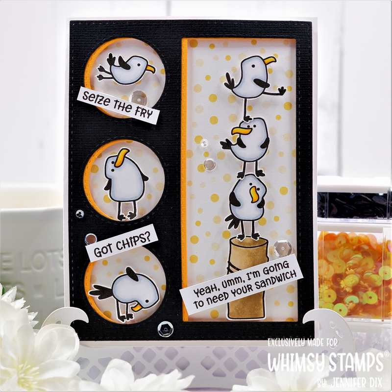 Whimsy Stamps Gullibles Clear Stamps CWSD147b seagulls