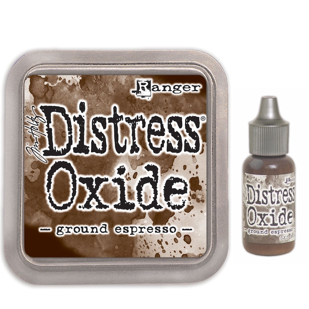 Tim Holtz Distress Ground Espresso Oxide Ink Pad And Reinker Bundle Ranger