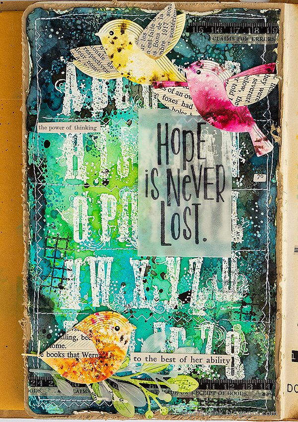 Simon Says Stamp Standing Whirl Bird Wafer Dies s878 Diecember Grunge Journal Page | color-code:ALT03