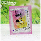 Whimsy Stamps Mixed Media Bits Clear Stamps CWSD318a love xoxo