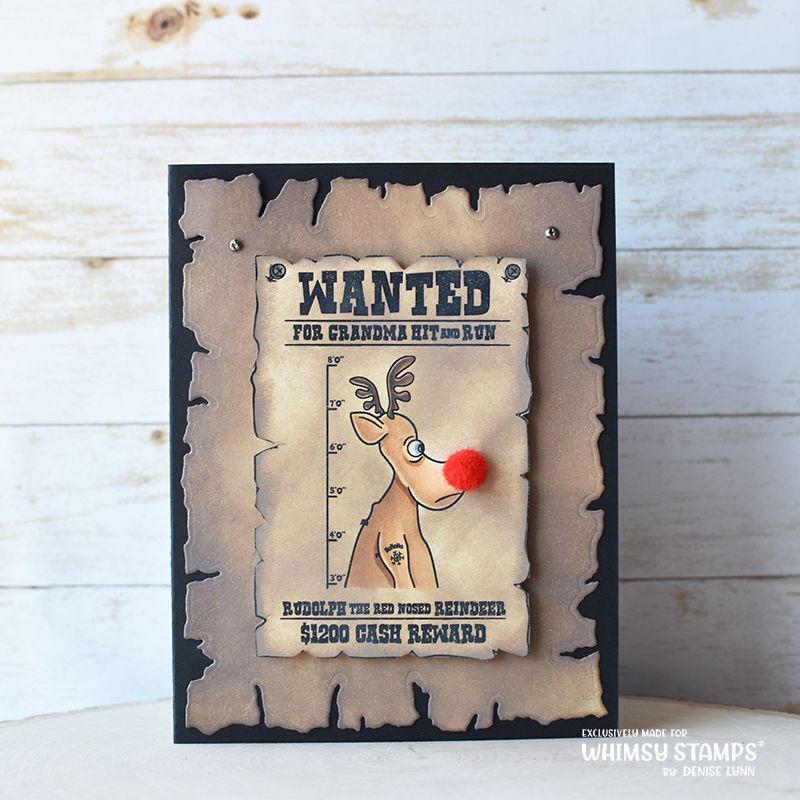 Whimsy Stamps Treasure Map Dies WSD208 wanted poster