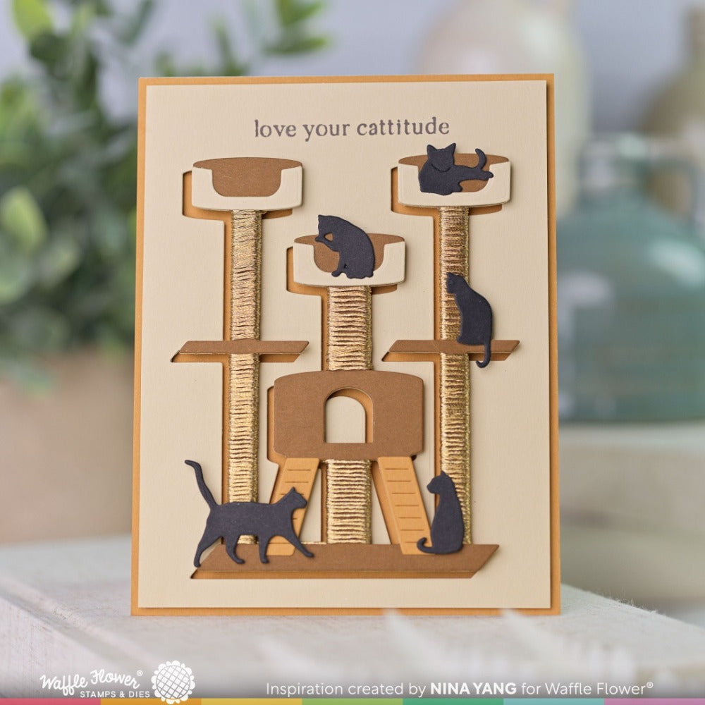 Waffle Flower Cat Tree House Dies 421545 love you