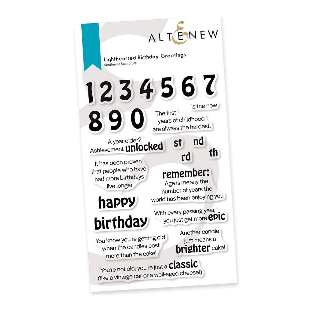 Altenew Lighthearted Birthday Greetings Clear Stamps alt8824