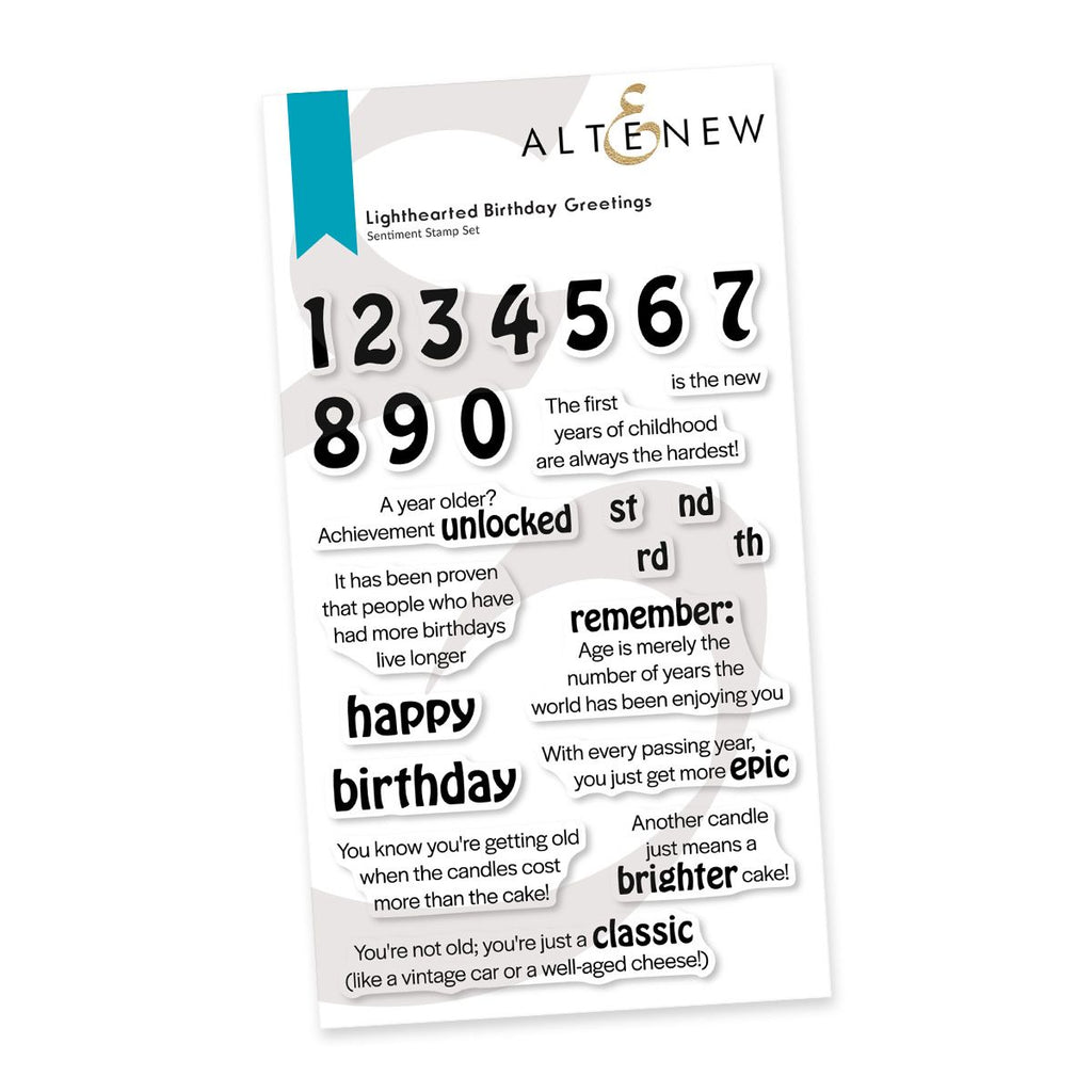 Altenew Lighthearted Birthday Greetings Clear Stamps alt8824