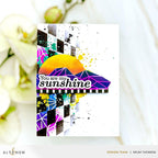 Altenew Sunset Horizon Stencils alt8829 fun backgound