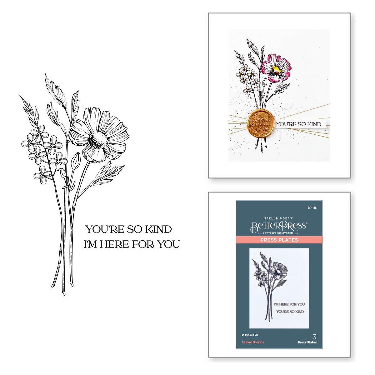 bp-116 Spellbinders Sealed Florals Press Plate product image