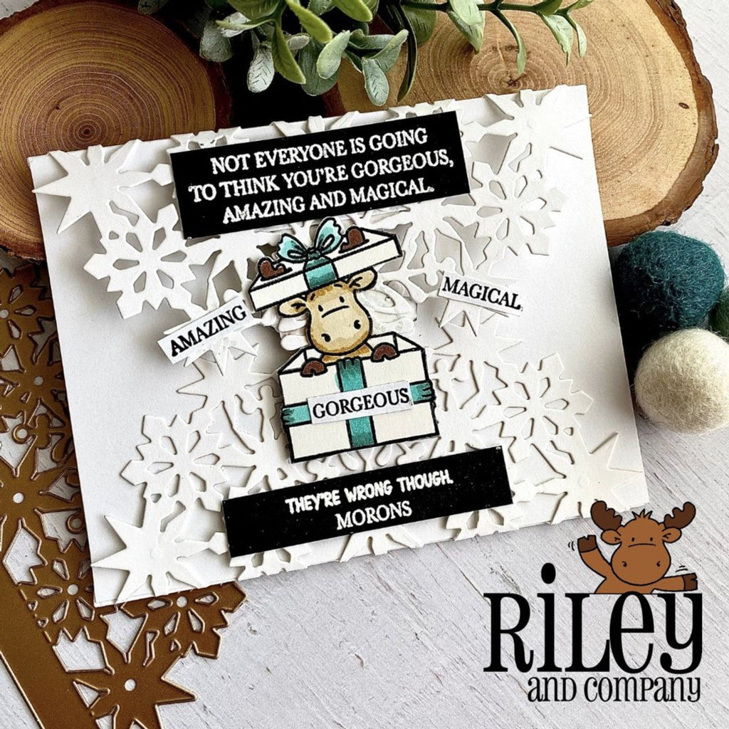Riley And Company Funny Bones Morons Cling Rubber Stamp rwd-1203 magical