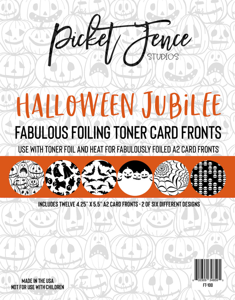 Picket Fence Studios Halloween Jubilee Foiling Toner Card Fronts ft-100