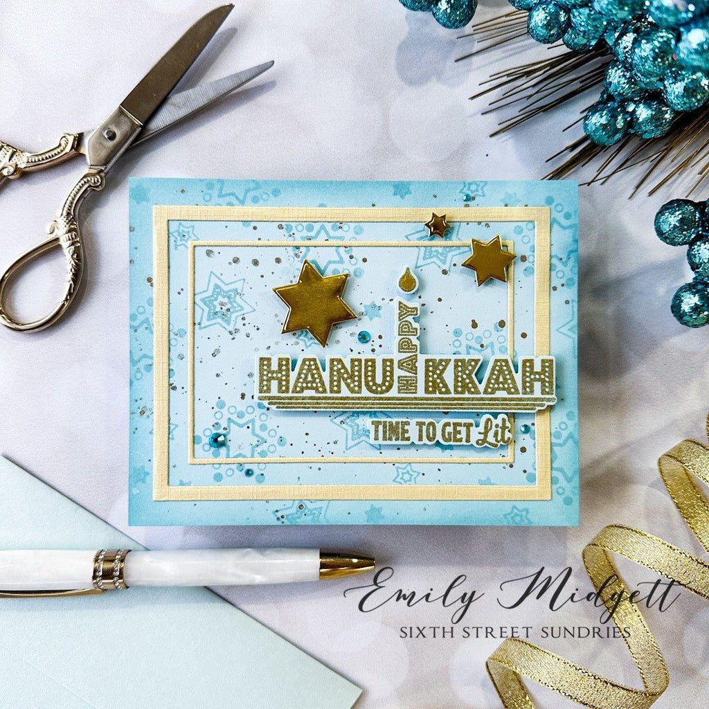 Simon Says Stamps And Dies Light The Menorah set689lm Season Of Wonder Hanukkah Card | color-code:ALT01